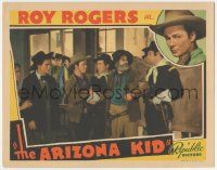8f400 ARIZONA KID LC '39 Roy Rogers tries to stop soldiers from arresting Gabby Hayes!