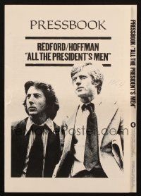 8h383 ALL THE PRESIDENT'S MEN pressbook '76 Dustin Hoffman & Robert Redford, Woodward & Bernstein