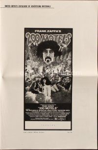 8h367 200 MOTELS pressbook '71 directed by Frank Zappa, rock 'n' roll, wild artwork!
