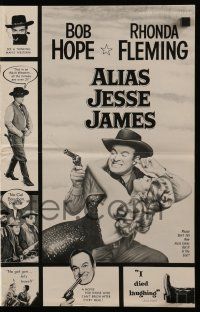 8h381 ALIAS JESSE JAMES pressbook '59 wacky outlaw Bob Hope & sexy Rhonda Fleming!