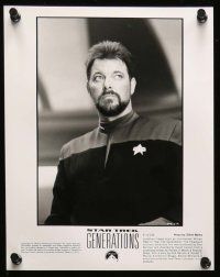 8h020 STAR TREK: GENERATIONS presskit w/ 21 stills '94 Patrick Stewart as Picard, William Shatner!