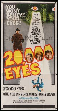 8j245 20,000 EYES 3sh '61 a crime so perfect you won't believe your startled eyes, cool art!
