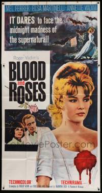 8j271 BLOOD & ROSES 3sh '61 Et mourir de plaisir, Roger Vadim, sexiest vampire Annette Vadim!