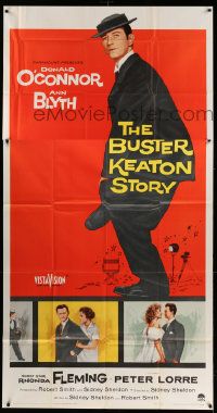 8j279 BUSTER KEATON STORY 3sh '57 Donald O'Connor as The Great Stoneface comedian, Ann Blyth