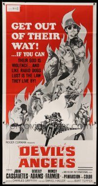8j308 DEVIL'S ANGELS 3sh '67 Corman, Cassavetes, their god is violence, lust the law they live by