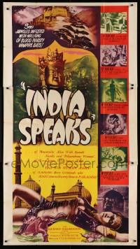 8j346 INDIA SPEAKS 3sh R49 Richard Halliburton documentary showing all the wonders of India!