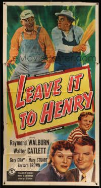 8j364 LEAVE IT TO HENRY 3sh '49 Raymond Walburn & Walter Catlett are best friends in a small town!