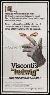 8j380 LUDWIG 3sh '73 Luchino Visconti, artwork of Helmut Berger as the Mad King of Bavaria!