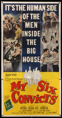 8j399 MY SIX CONVICTS 3sh '52 Gilbert Roland, the human side of the men inside the big house!