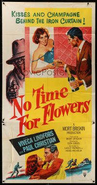8j407 NO TIME FOR FLOWERS 3sh '53 art of sexy Commie Viveca Lindfors, directed by Don Siegel!