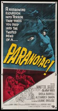 8j416 PARANOIAC 3sh '63 a harrowing excursion that takes you deep into its twisted mind!