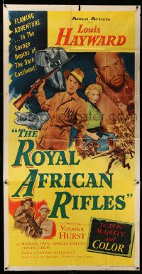 8j432 ROYAL AFRICAN RIFLES 3sh '53 Louis Hayward, savage adventure across The Dark Continent!