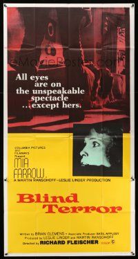 8j444 SEE NO EVIL int'l 3sh '71 Fleischer, Mia Farrow is not seeing dead people, Blind Terror!