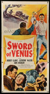 8j470 SWORD OF VENUS 3sh '53 Robert Clarke as the Son of Monte Cristo, getting revenge!