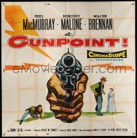 8j200 AT GUNPOINT 6sh '55 Fred MacMurray, really cool huge artwork image of smoking gun!
