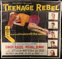 8j238 TEENAGE REBEL 6sh '56 Michael Rennie sends daughter to mom Ginger Rogers so he can have fun!