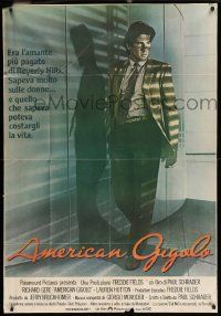 8j521 AMERICAN GIGOLO Italian 1p '80 handsomest male prostitute Richard Gere is framed for murder!