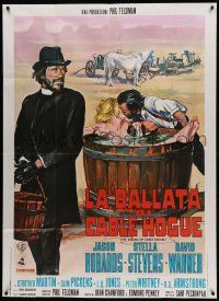 8j531 BALLAD OF CABLE HOGUE Italian 1p '70 Peckinpah, Jason Robards & sexy Stella Stevens in tub!
