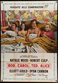8j554 BOB & CAROL & TED & ALICE Italian 1p '70 Natalie Wood, Gould, Cannon, Culp, different!