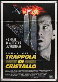 8j619 DIE HARD Italian 1p '88 cop Bruce Willis is up against twelve terrorists, crime classic!