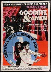 8j685 GOODBYE & AMEN Italian 1p '78 CIA agents looking for Tony Musante & sexy Claudia Cardinale!