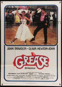 8j688 GREASE Italian 1p '78 John Travolta & Olivia Newton-John dancing in a most classic musical!