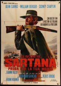 8j691 GUNFIGHTERS DIE HARDER Italian 1p '68 cool Casaro spaghetti western art of Gianni Garko!