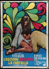 8j716 I LOVE YOU, ALICE B. TOKLAS Italian 1p '68 Peter Sellers & Leigh Taylor-Young, Ferrini art!