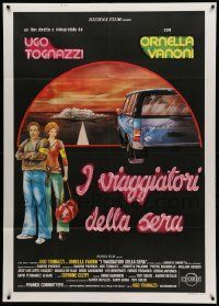 8j718 I VIAGGIATORI DELLA SERA Italian 1p '79 art of Ugo Tognazzi, Ornella Vanoni & Range Rover!