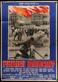 8j730 IS PARIS BURNING Italian 1p '67 Rene Clement's Paris brule-t-il, World War II, different!
