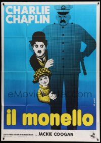 8j742 KID Italian 1p R60s different Leo Kouper artwork of Charlie Chaplin & Jackie Coogan!