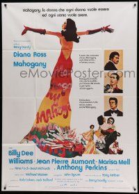 8j783 MAHOGANY Italian 1p '76 art of Diana Ross, Billy Dee Williams and Perkins by Diener-Hauser!