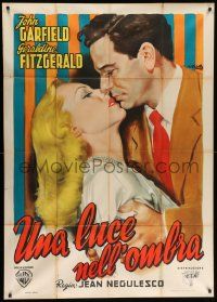 8j820 NOBODY LIVES FOREVER Italian 1p '46 Ciriello art of John Garfield & Geraldine Fitzgerald!