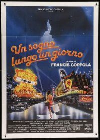 8j827 ONE FROM THE HEART Italian 1p '82 Francis Ford Coppola, art of Nastassja Kinski in Las Vegas!
