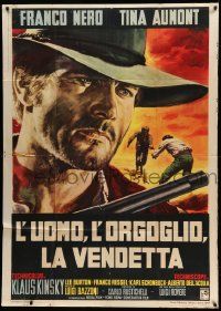 8j841 PRIDE & VENGEANCE Italian 1p '67 wonderful spaghetti western art of Franco Nero as Django!