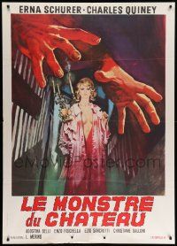 8j876 SCREAM OF THE DEMON LOVER Italian 1p R70s Casaro art of hands reaching for near-naked woman!