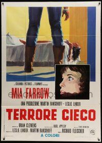 8j879 SEE NO EVIL Italian 1p '71 Fleischer, different art of blind Mia Farrow & murder victim!