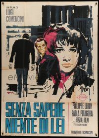 8j880 SENZA SAPERE NIENTE DI LEI Italian 1p '69 directed by Luigi Comencini, great Symeoni art!
