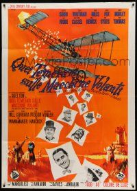 8j930 THOSE MAGNIFICENT MEN IN THEIR FLYING MACHINES Italian 1p '65 different Nistri airplane art!