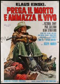 8j172 TO KILL A JACKAL Italian 2p '71 spaghetti western art of Klaus Kinski by Renato Casaro!