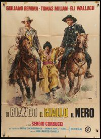 8j982 WHITE, THE YELLOW & THE BLACK Italian 1p '75 Sergio Corbucci, Casaro spaghetti western art!