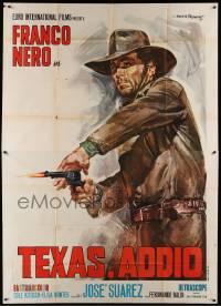 8j019 AVENGER Italian 2p '66 Texas addio, Gasparri spaghetti western art of Franco Nero!
