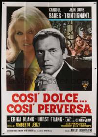 8j043 COSI DOLCE... COSI PERVERSA Italian 2p '69 Umberto Lenzi, Carroll Baker, Trintignant