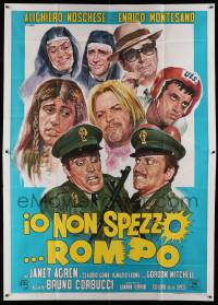 8j092 IO NON SPEZZO ROMPO Italian 2p '71 Casaro montage art of top cast members!