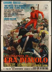 8j102 LAST CHARGE style B Italian 2p '62 Leopoldo Savona's La leggenda di fra diavolo, Ciriello art!