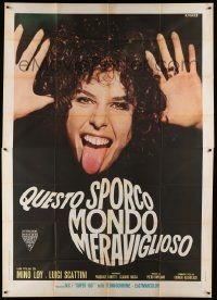 8j124 MONDO CANE 2000 Italian 2p '71 Questo Sporco Mondo Meraviglioso, great wacky image!