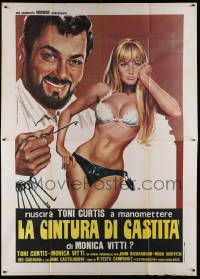 8j131 ON MY WAY TO THE CRUSADES I MET A GIRL WHO Italian 2p R75 art of sexy Monica Vitti & Curtis!