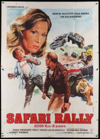 8j146 SAFARI RALLY Italian 2p '78 6000 km di paura, Originario car racing art in Africa!