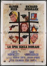8j149 SELLOUT Italian 2p '76 Oliver Reed, Richard Widmark, Robert Tanenbaum tic-tac-toe art!