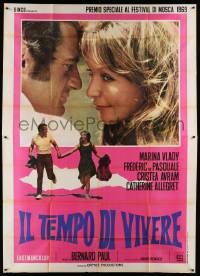 8j171 TIME TO LIVE Italian 2p '69 Le temps de vivre, Bernard Paul & sexy Marina Vlady!